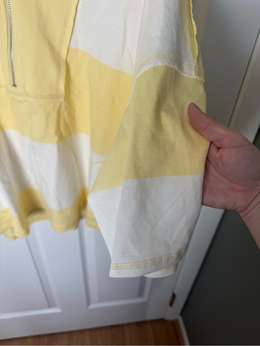 Free People Retro Rugby Set in Sunlit Yellow Combo L - Picture 5 of 9